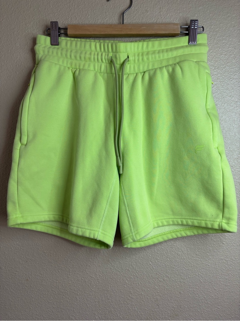 Fabletics Men's Neon Lime Athletic Drawstring Shorts